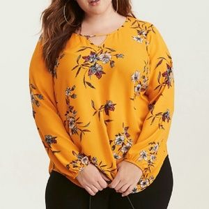 Torrid Georgette Keyhole Blouse